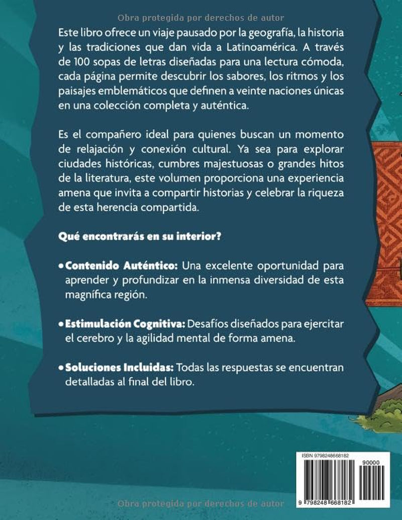 Sopa de Letras para Adultos: Un Viaje por Latinoamérica en Español y Letra Grande | Spanish Word Search for Adults in Large Print (Regalos para Personas Mayores) (Spanish Edition)