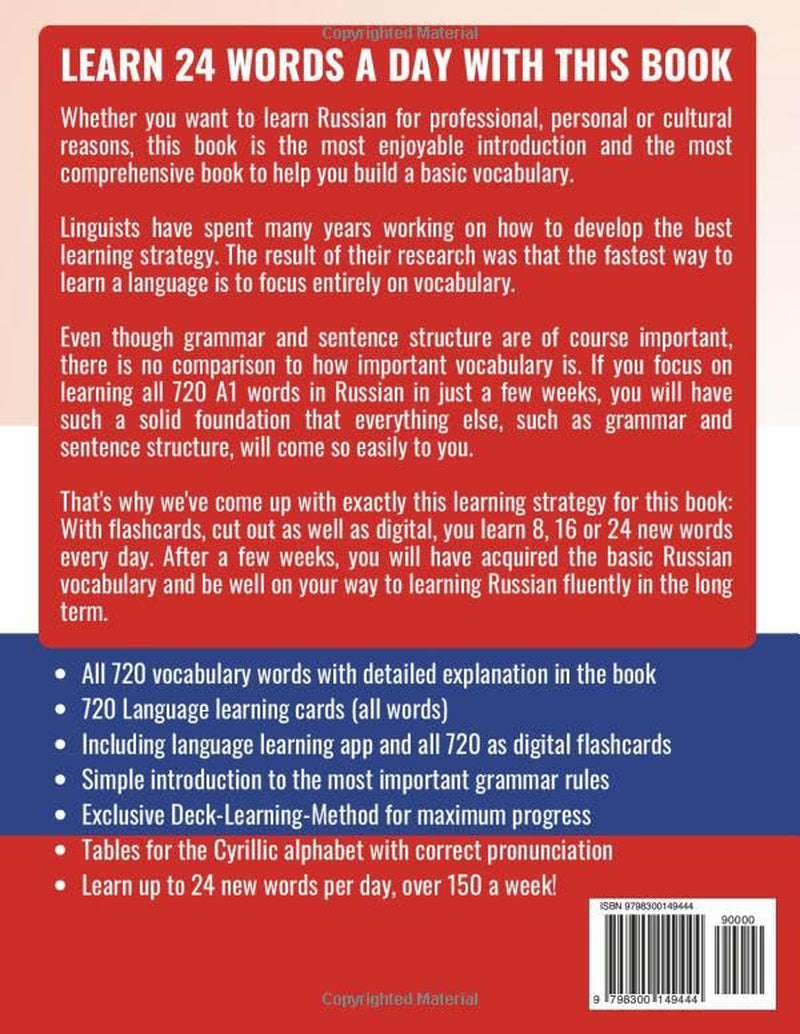 Your first 720 words in Russian | Learn and perfect the most important Russian words as a beginner in just a few weeks | Achieve the Russian A1 level as easily as possible