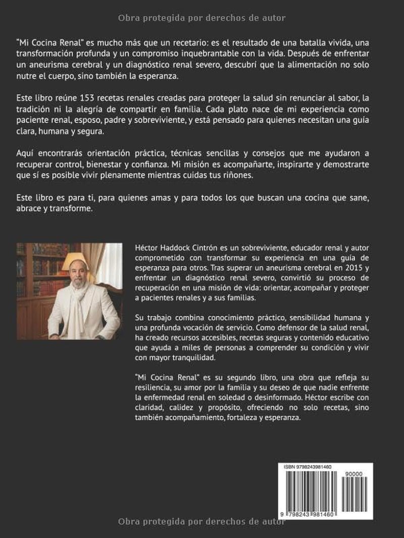 MI COCINA RENAL por Hector Haddock Cintron: Sobre 158 razones para abrir este libro (Spanish Edition)