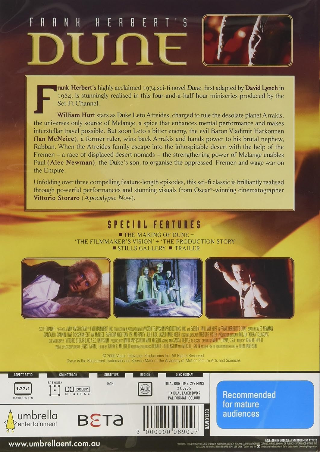 Dune (Complete Series) [ NON-USA FORMAT, PAL, Reg.0 Import - Australia ]