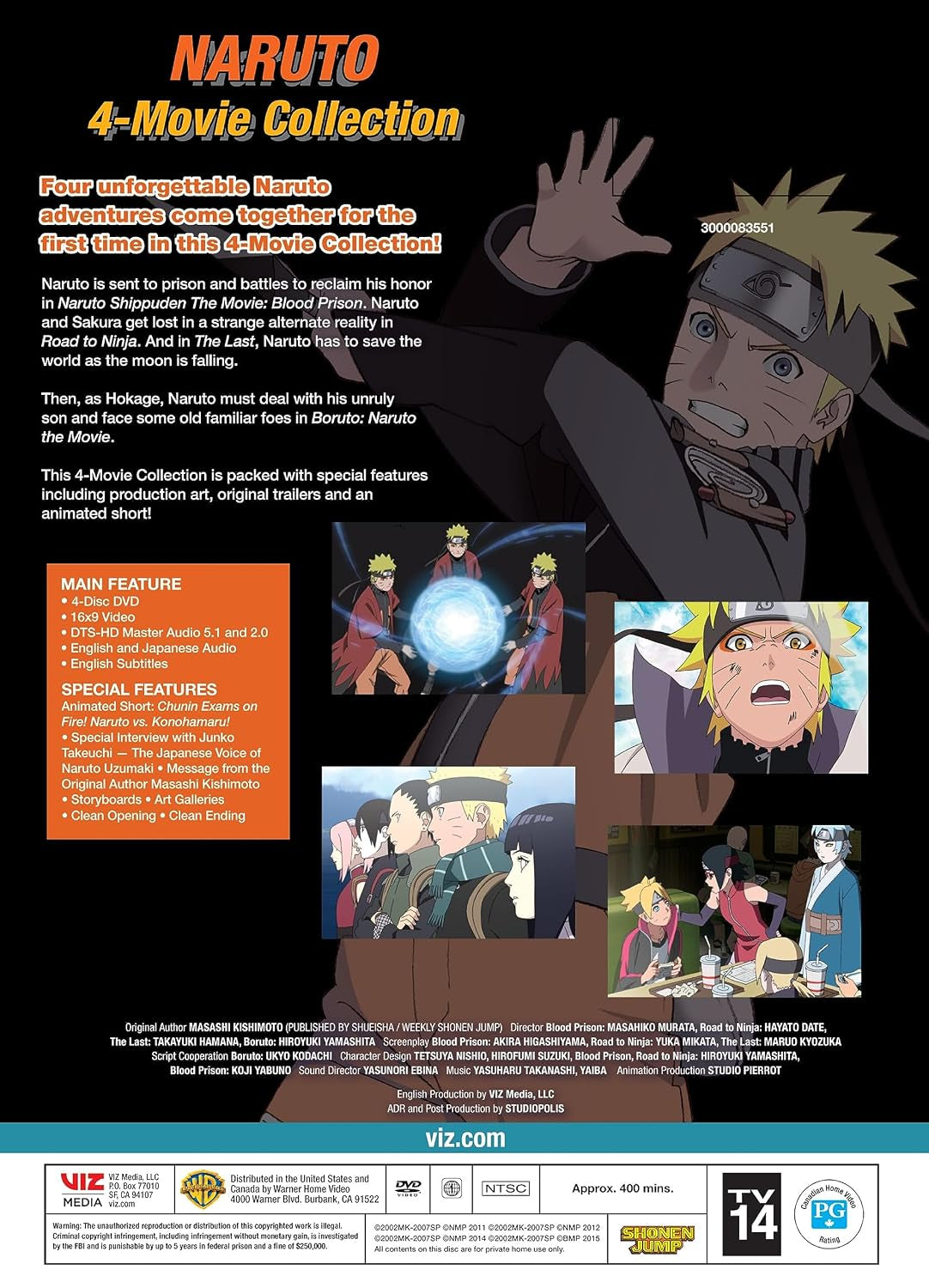 Naruto: 4-Movie Collection (DVD)
