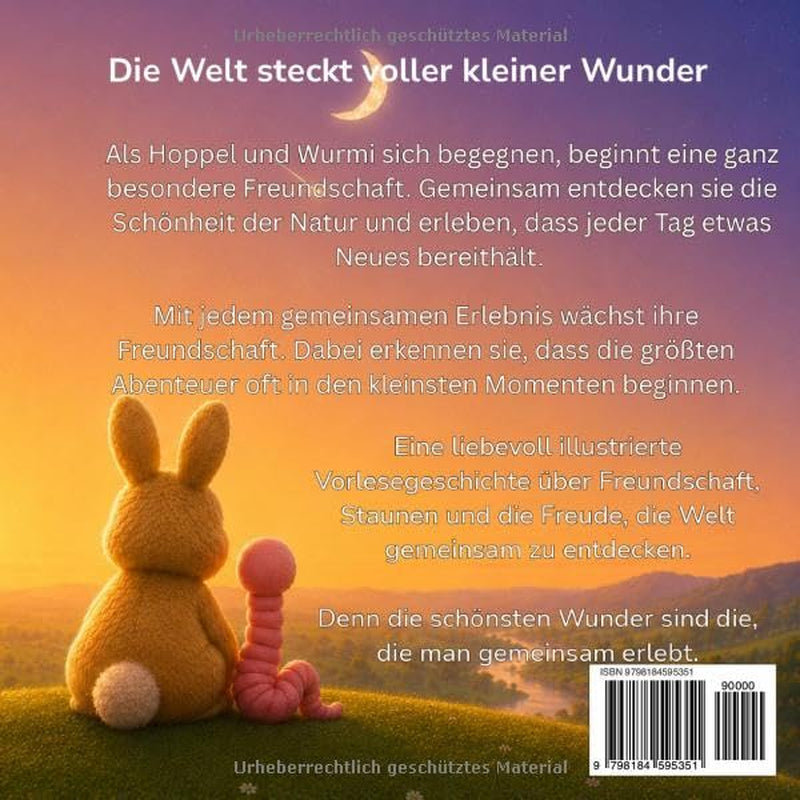 Hoppel und Wurmi entdecken die Welt: Eine Geschichte über Freundschaft,Staunen und kleine Wunder (German Edition)