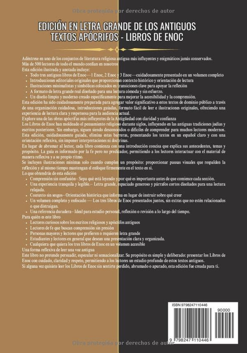 Los Libros Completos De Enoc En Español (Edición Ilustrada): Edición En Letra Grande De Los Antiguos Textos Apócrifos (Spanish Edition)
