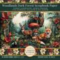 Woodlands Dark Forest Scrapbook Paper: Forest Landscapes, Animal Designs or Journals, Collages & DIY Crafts