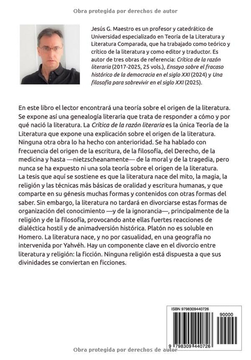 Genealogía de la literatura: Origen, concepción y génesis de la literatura según la Crítica de la razón literaria (Spanish Edition)
