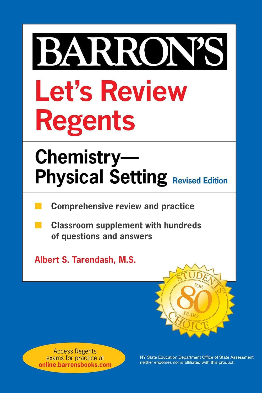 Let's Review Regents: Chemistry--Physical Setting Revised Edition (Barron's New York Regents)
