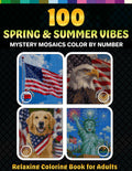 100 Spring & Summer Vibes Mystery Mosaics Color by Number for Adults: Relaxing Color by Number Mosaic Coloring Book with Squares, Diamonds, Hexagons & ... Adults (G&G Mystery Mosaic Pixel Art Series)