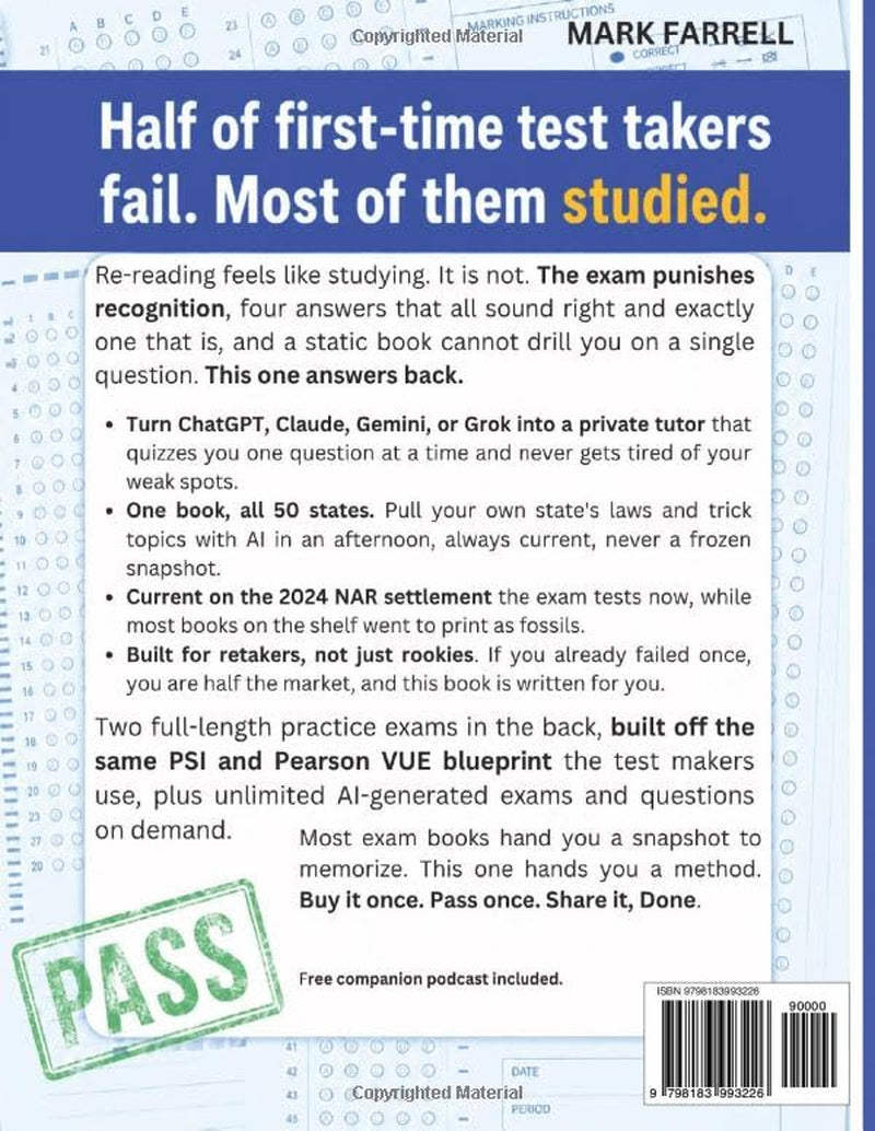 Real Estate License Exam Prep: The Proven AI Study Method to Pass the National Real Estate Exam on Your First Try