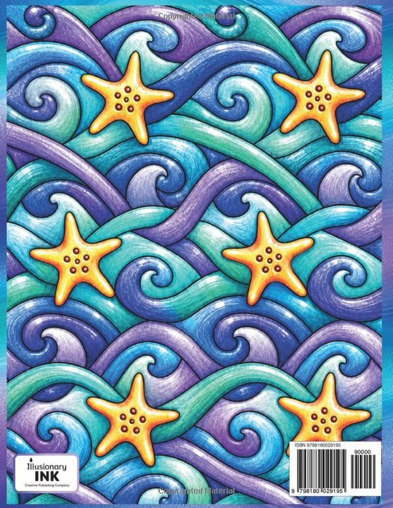 Satisfying Ocean Patterns: Bold and Easy Coloring Book (Satsifying Patterns Coloring Book Series)