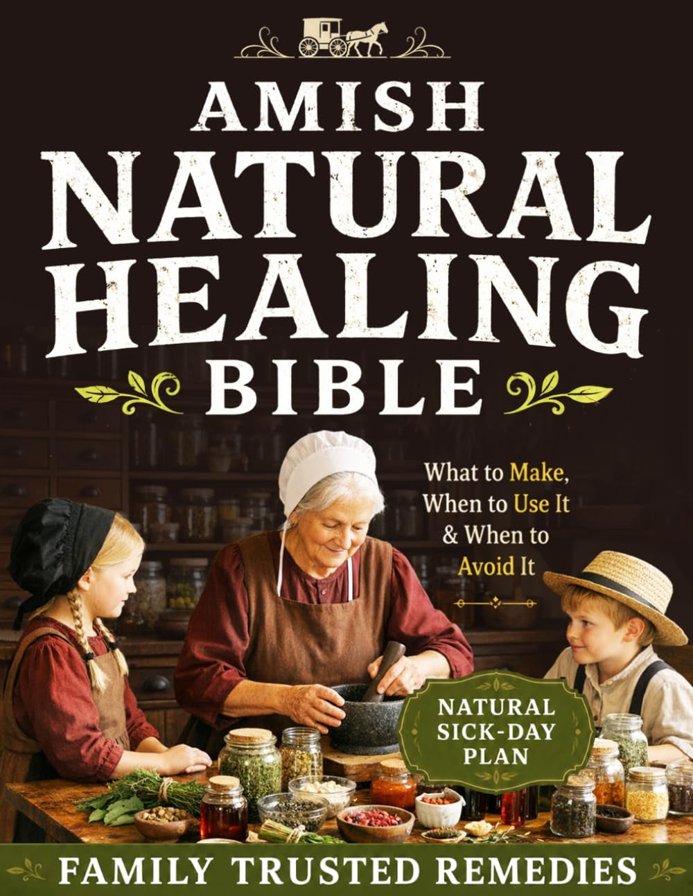 Amish Natural Healing Bible: Be the Caregiver Your Family Relies On When Illness Strikes with Simple, Time-Tested Herbal & Home Remedies Trusted Across Generations | Built-In Natural Sick-Day Plan