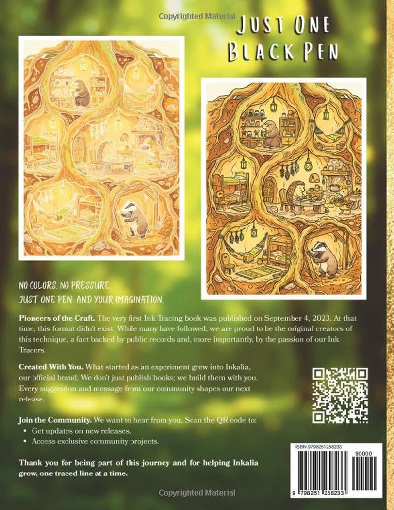 Inkalia Premium Ink Tracing: Whimsical Animal Architecture: Bold and Easy Relaxing Crafts for Adults. A Calm Drawing Book to Learn How to Draw ... Worlds (Inkalia Bold and Easy Ink Tracing)