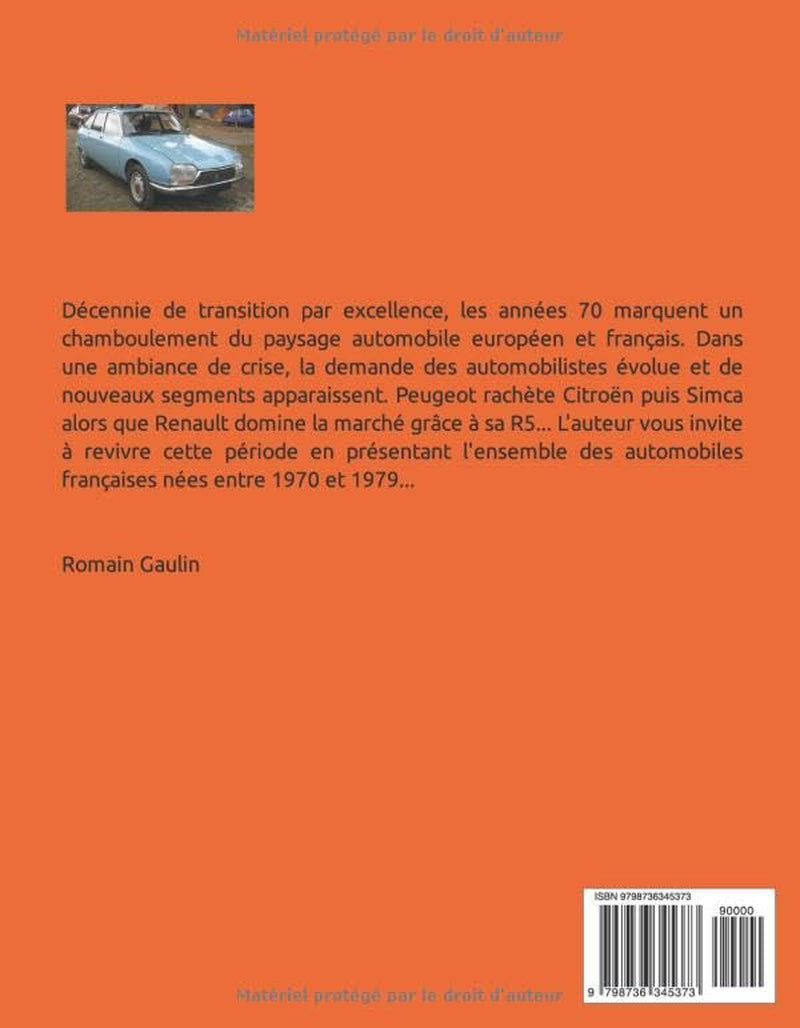 Les voitures françaises des années 1970 (French Edition)