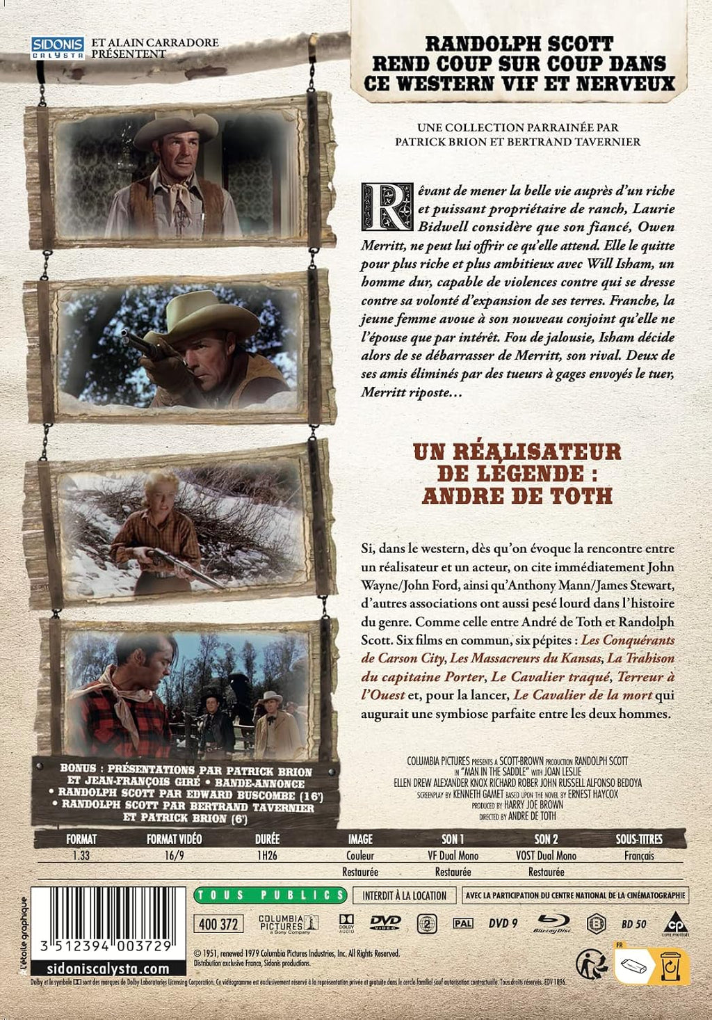 Man in the Saddle (1951) (Blu-Ray & DVD Combo) [ Blu-Ray, Reg.A/B/C Import - France ]