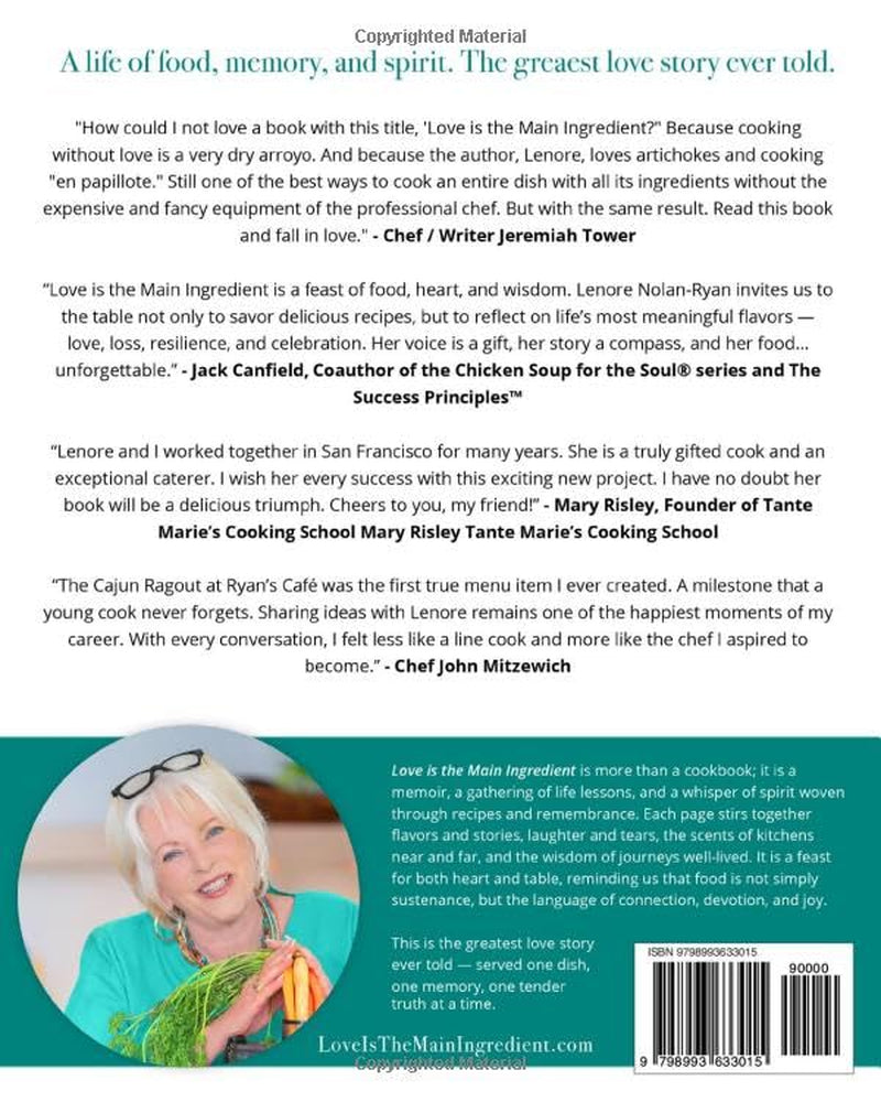 Love is the Main Ingredient: Cookbook, Memoir, Life Lessons