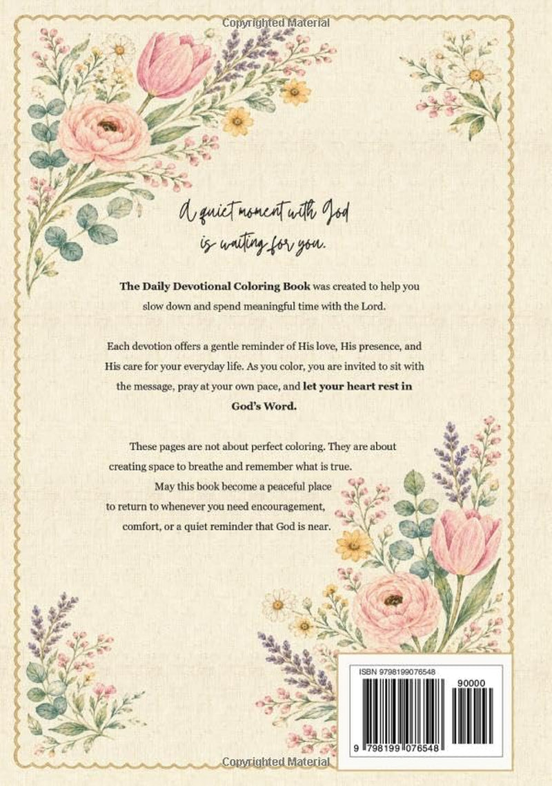 Daily Devotional Coloring Book: A Christian Coloring Book for Women Featuring Bible Verses, Daily Devotions, and Stress Relief in Christ