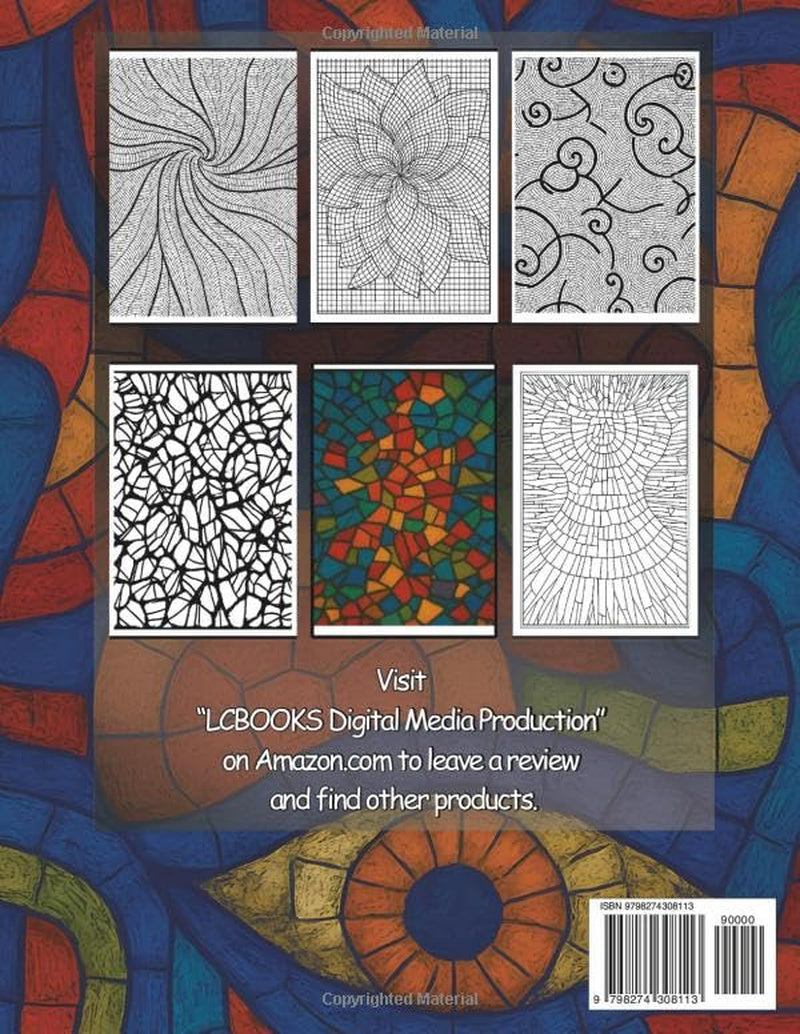 Mosaic Coloring Book, 50 Unique Coloring Pages Perfect for Teens and Adults: Vibrant & Intricate Mosaic Designs with Flowing Shapes, Geometric Tiles, ... (Mind-Bending Coloring Book Series)