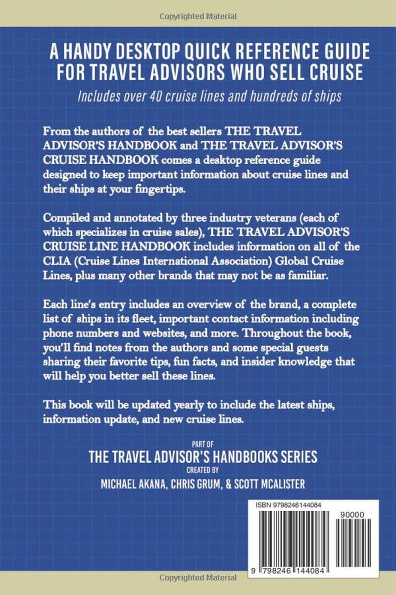The Travel Advisor's Cruise Line Handbook (2026 Edition): An Encyclopedia of Cruise Lines & Their Vessels (The Travel Advisor's Handbooks)