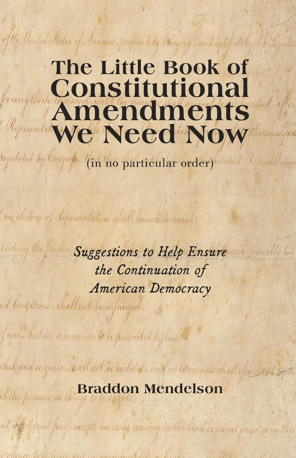 The Little Book of Constitutional Amendments We Need Now: Suggestions to Help Ensure the Continuation of American Democracy