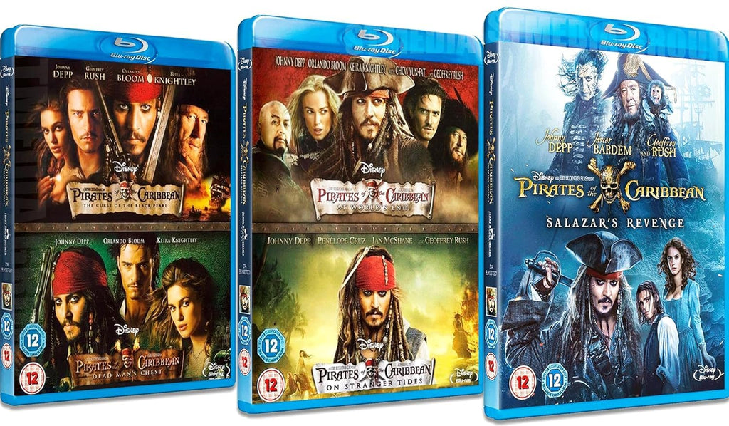 Pirates of the Caribbean 5-Movie Collection, Blu-ray Region Free, Complete Film Series Box Set