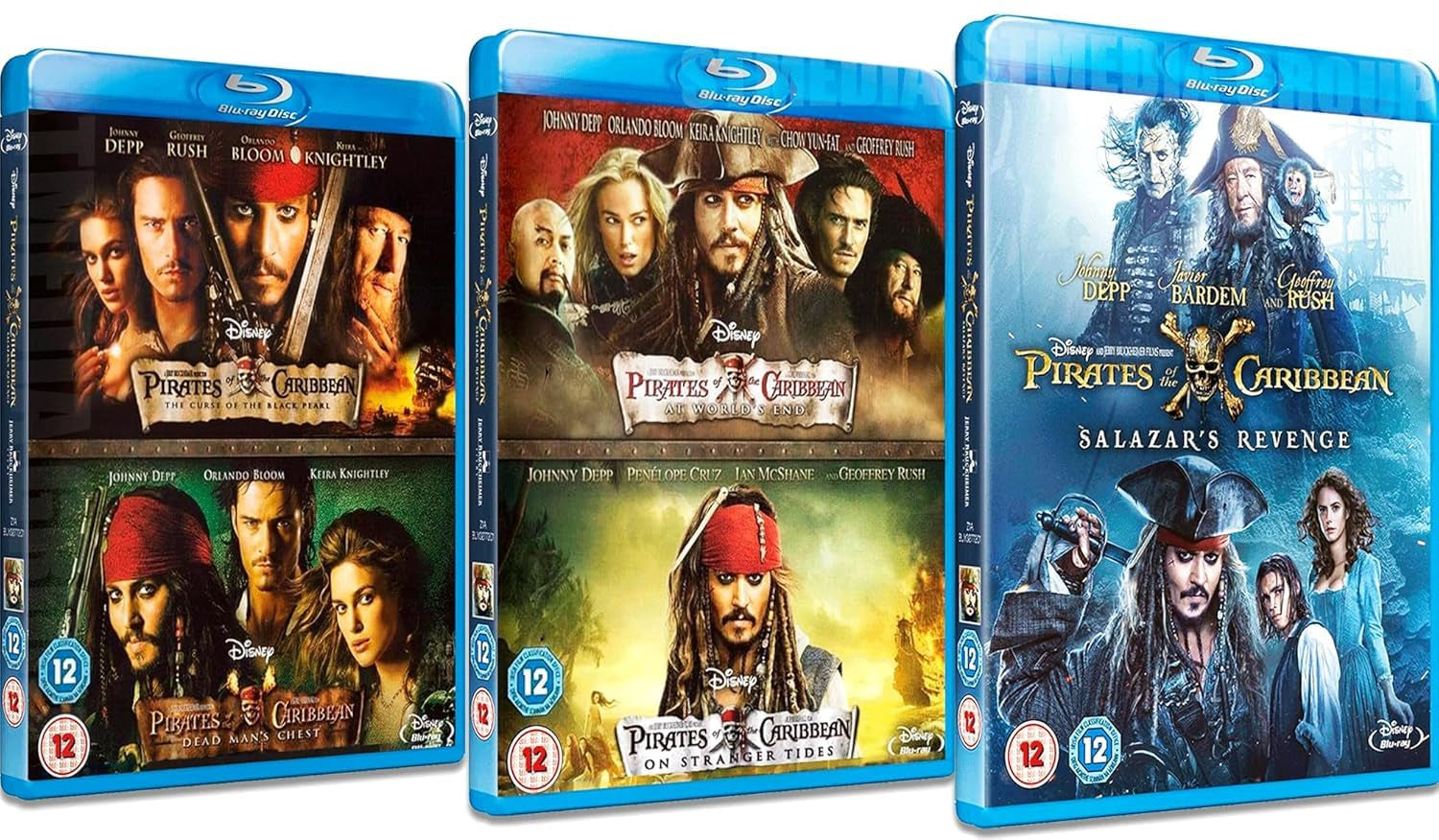 Pirates of the Caribbean 5-Movie Collection, Blu-ray Region Free, Complete Film Series Box Set