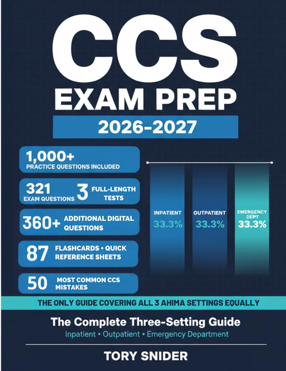 CCS Exam Prep 2026–2027 The Complete Three-Setting Guide: Blueprint-Aligned Review for Inpatient, Outpatient, and Emergency Department with 700+ Questions and 2026 Coding Guidelines