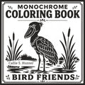 Monochrome Coloring Book Bird Friends: Cover the Pale Gray Shading With Marker to Create Bold, Beautiful Art (One Color, Infinite Calm, Completely Yours)