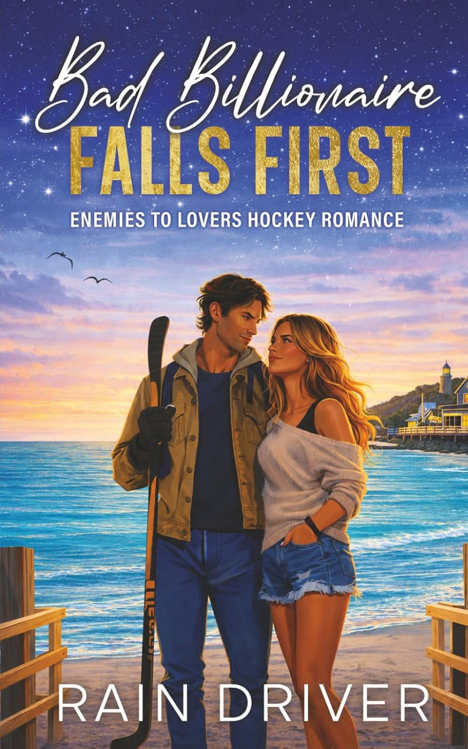 Bad Billionaire Falls First: Enemies to Lovers Hockey Romance