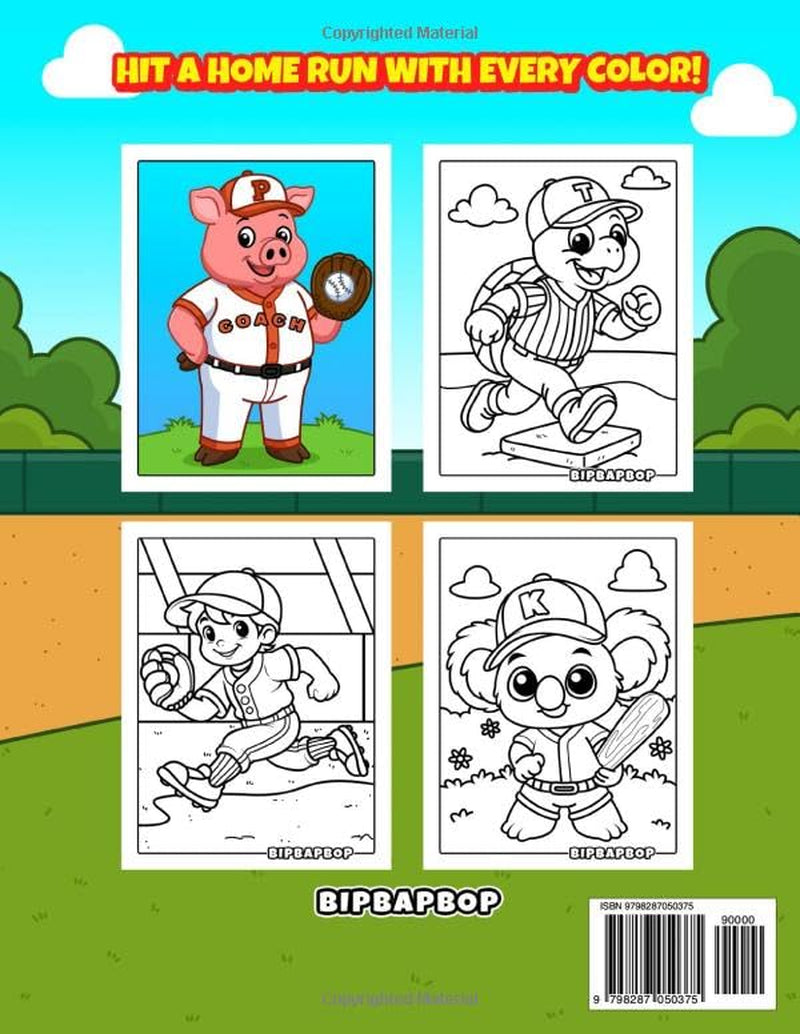 My Baseball Coloring Book For Toddlers & Kids: Fun Baseball Coloring Pages For Boys & Girls Ages 2 - 8