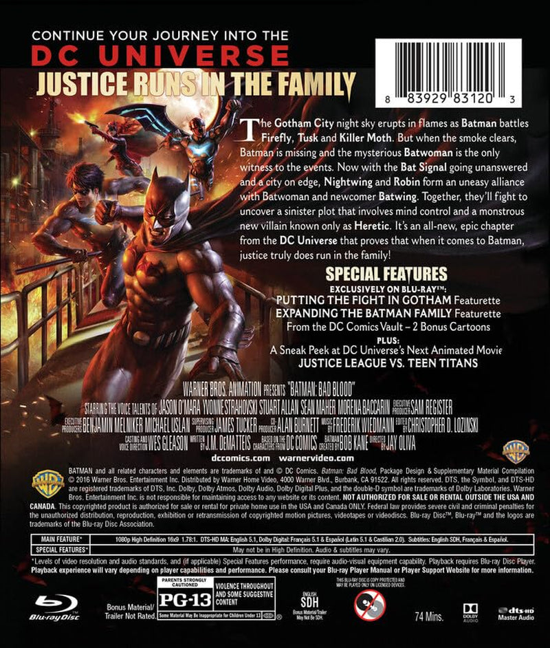 Batman: Bad Blood Deluxe Edition [Blu-ray + DVD]