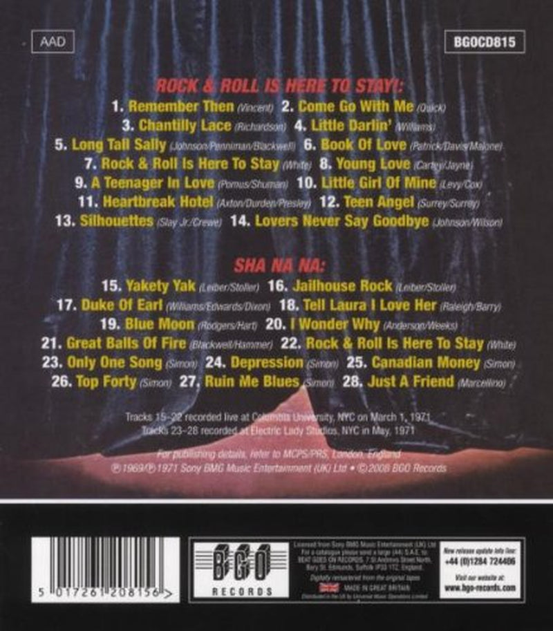 Rock & Roll Is Here to Stay / Sha Na Na