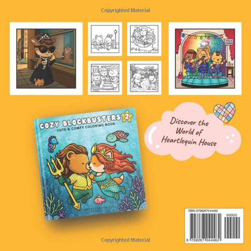 Cozy Blockbusters: Cute & Comfy Coloring Book of Fuzzy Animal Friends in Iconic Movie Scenes – 40 Whimsical Hand-Drawn Pages for Relaxation and Stress ... for Adults and Cinephiles (Cozy Legends)