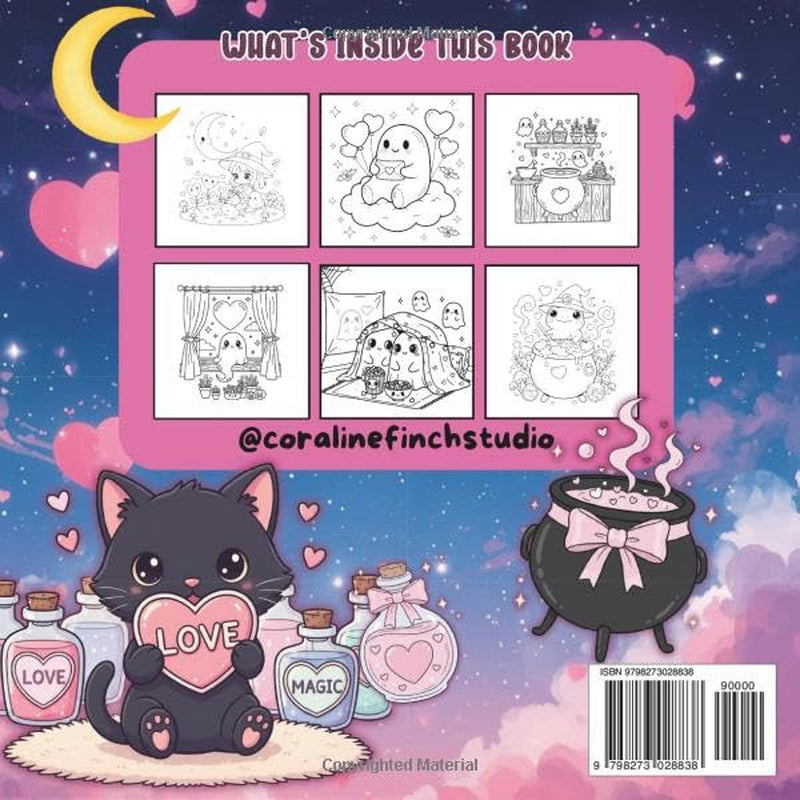 Spooky Cute Valentine's: Cozy Love Kawaii Coloring Book for Teens & Adults Bold and Easy