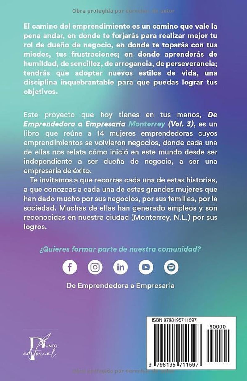 De Emprendedora a Empresaria Vol. 3: Descubre cómo alcanzar el éxito desde cero (Spanish Edition)