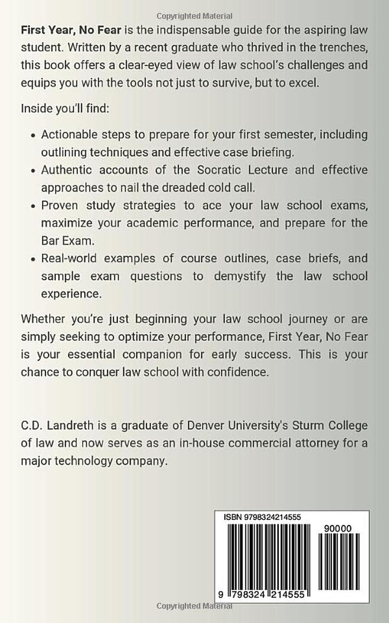 First Year, No Fear: Law School Made Easy