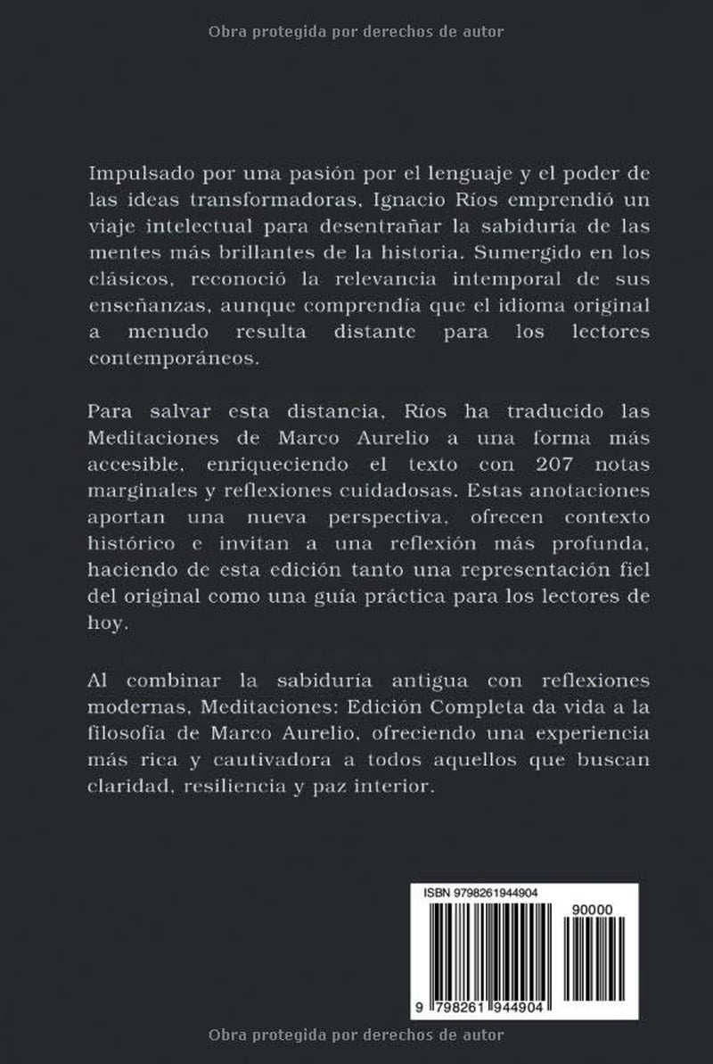 Meditaciones de Marco Aurelio en Español: Edición Anotada Completa con Más de 200+ Notas Marginales (Spanish Edition)