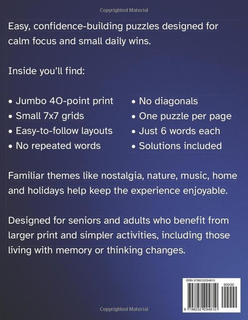 Memory Care Word Search for Seniors and Caregivers: 150 Simple Jumbo Print Puzzles for Dementia & Alzheimer’s Support (Memory Care Puzzle Books)