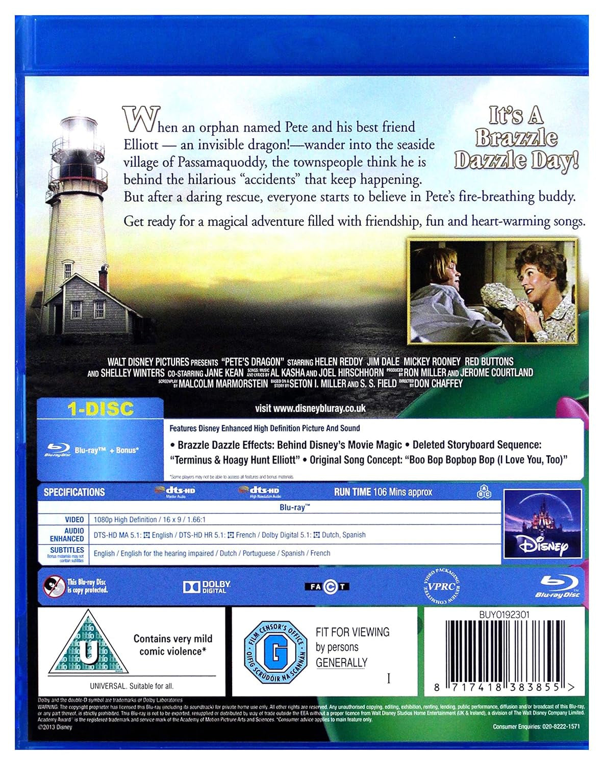 Pete's Dragon (1977) [ Blu-Ray, Reg.A/B/C Import - United Kingdom ]