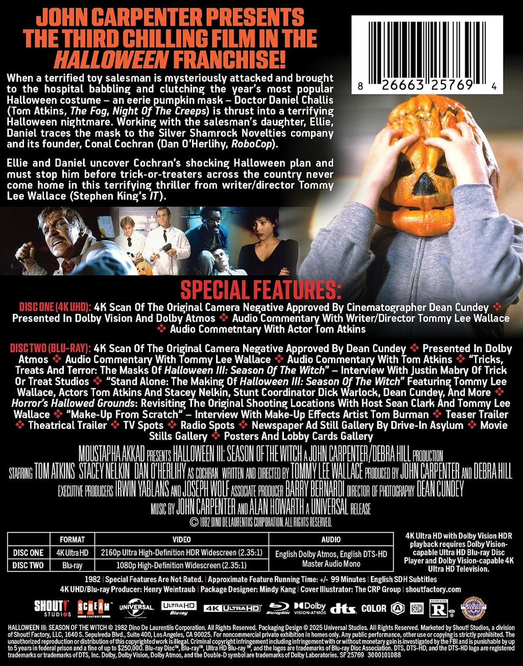 Halloween III: Season of the Witch (1982) - Limited Edition Steelbook 4K Ultra HD + Blu-ray