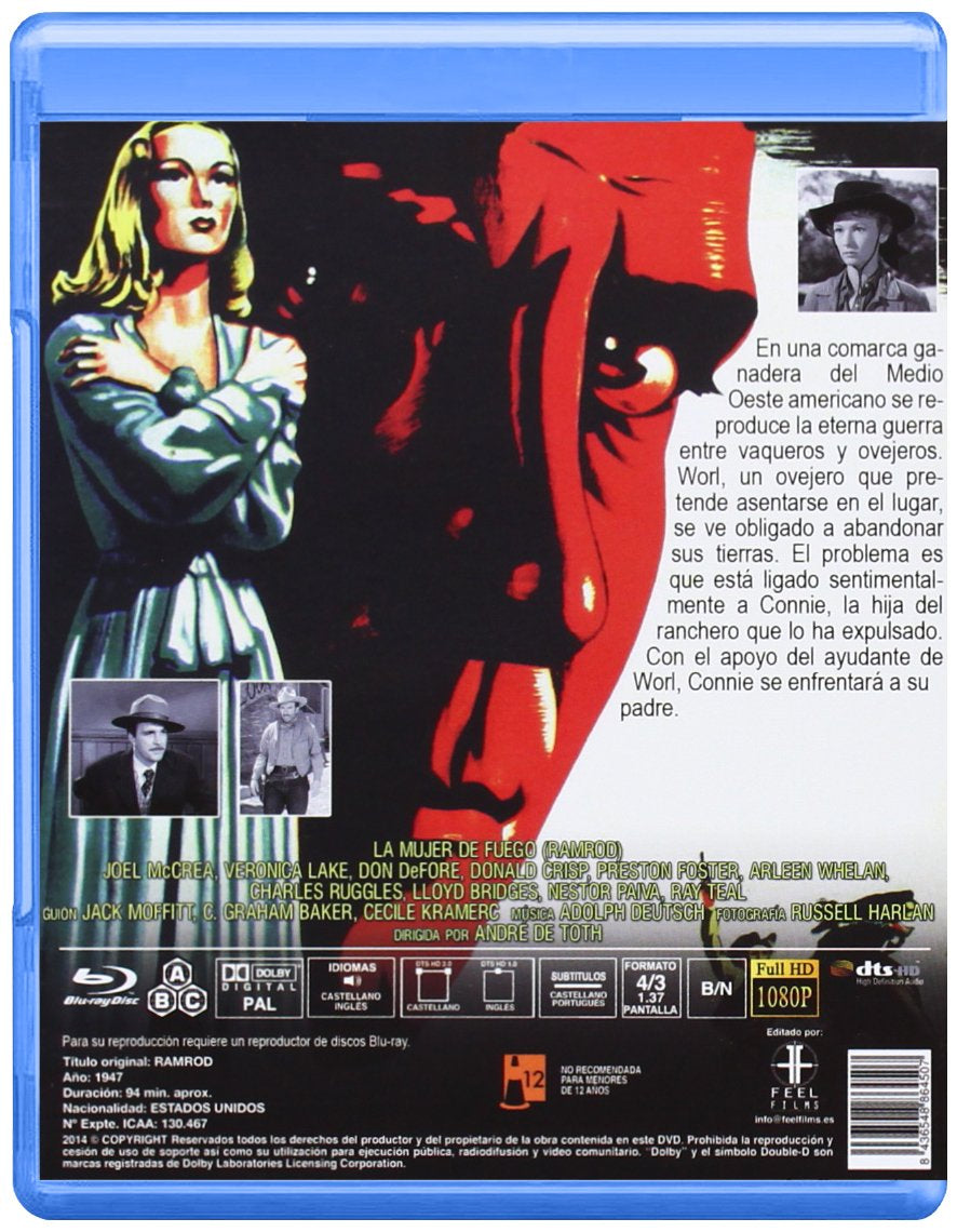 Ramrod (1947) ( Ram rod ) [ Blu-Ray, Reg.A/B/C Import - Spain ]