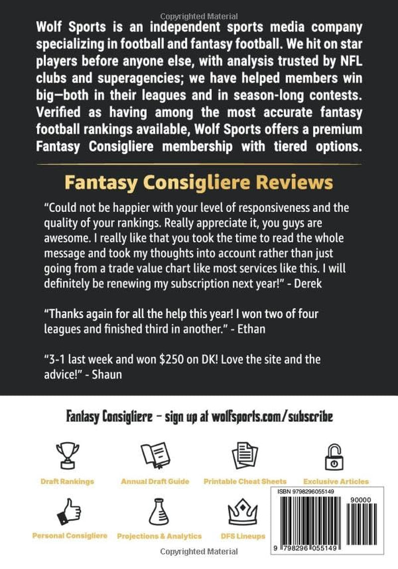 Fantasy Consigliere 2025 Fantasy Football Draft Guide: Your Film-Rooted Edge for Winning Your League with 240+ In-Depth Player Profiles, Rankings, and Projections