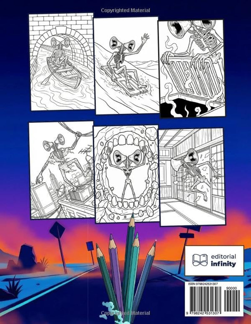 Siren Head Coloring Book: Strange Legends & Creepy Creatures in Unique Scenes and Designs for Kids, Teens & Adults — A Fun, Relaxing Creative Adventure