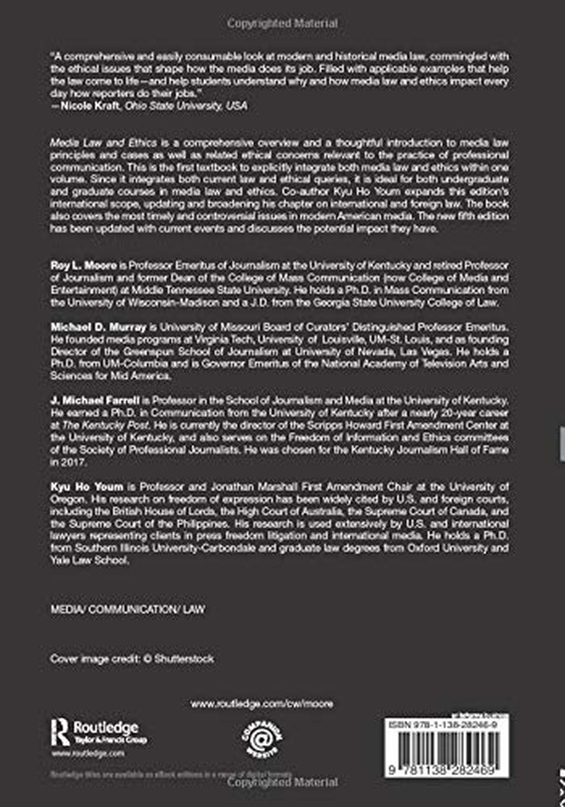 Media Law and Ethics (Routledge Communication)