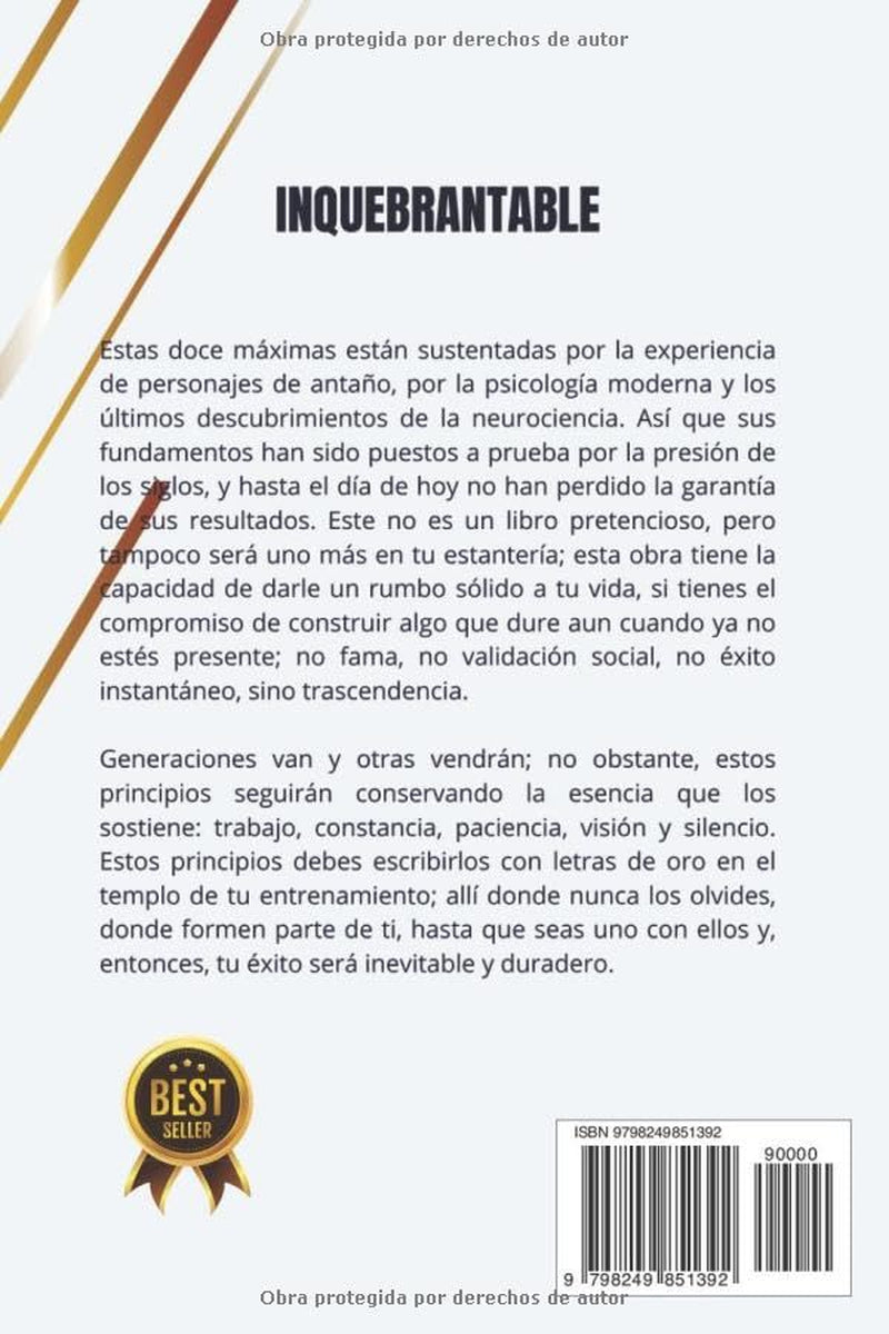 Inquebrantable: Doce máximas para una mente poderosa (Spanish Edition)