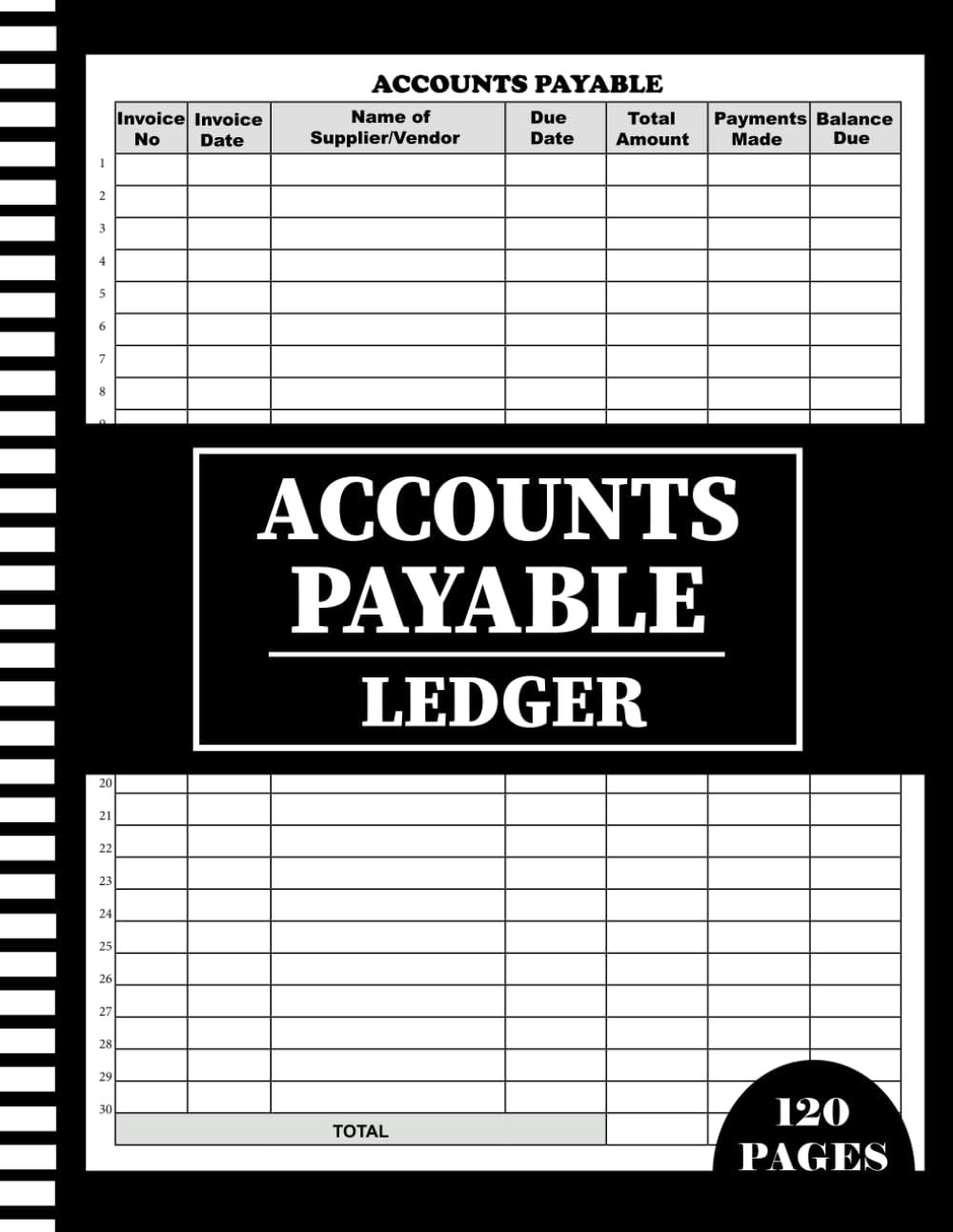 Accounts Payable Ledger: Simple Accounts Payable Organizer Log Book, Expense Tracker for Small Businesses and Personal Finance