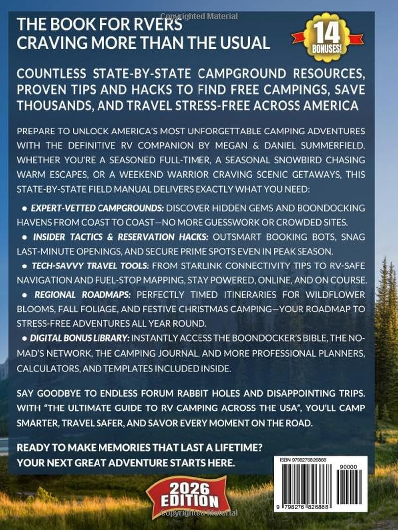 The Ultimate Guide to RV Camping Across The USA: Countless State-By-State Campground Resources, Proven Tips & Hacks to Find Free Camping, Save Thousands, And Travel Stress-Free Across America