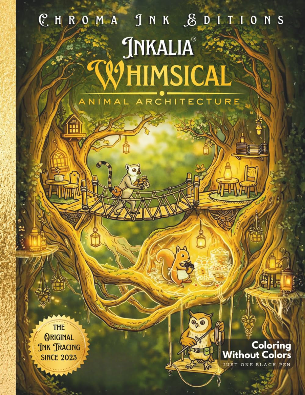 Inkalia Premium Ink Tracing: Whimsical Animal Architecture: Bold and Easy Relaxing Crafts for Adults. A Calm Drawing Book to Learn How to Draw ... Worlds (Inkalia Bold and Easy Ink Tracing)