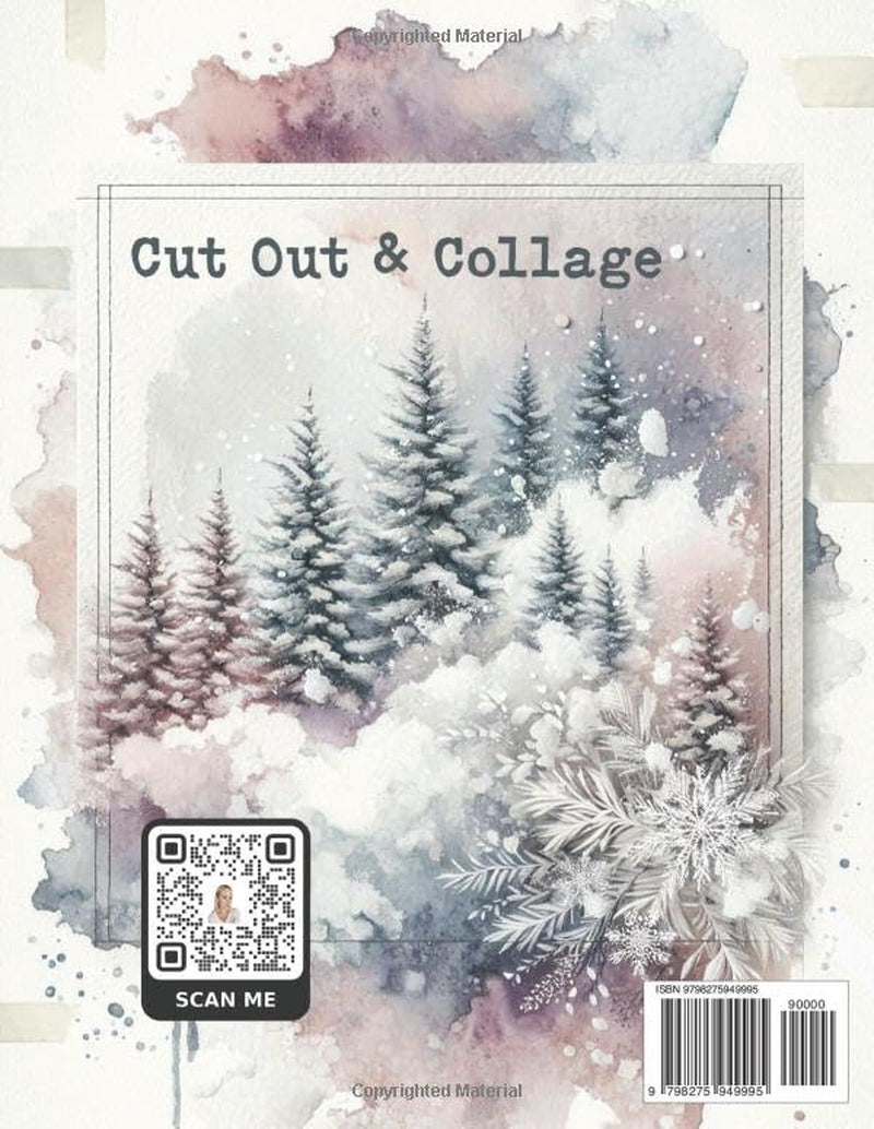 MAREMI'S Backgrounds for art journaling & collage WHEN SNOW FALLS: 70+ Backdrop Images