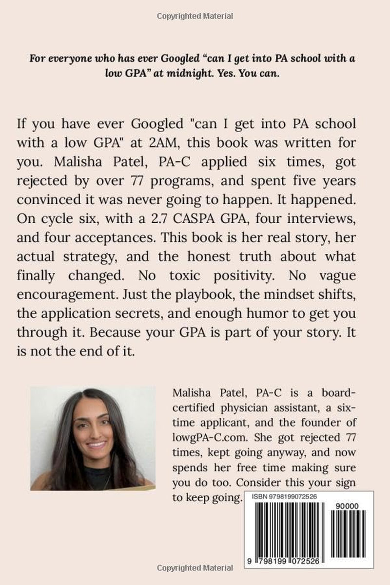 Low gPA-C: From a Low GPA to a PA-C