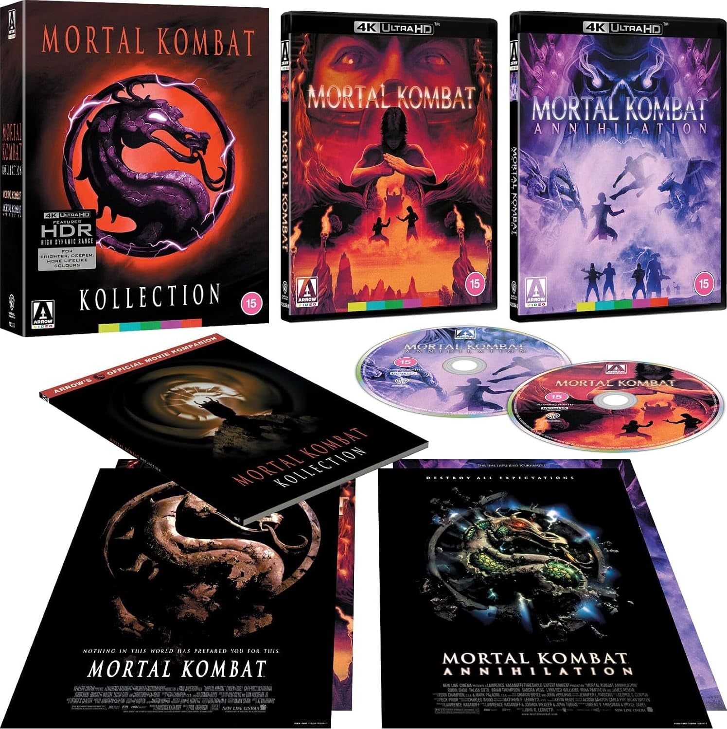 Mortal Kombat Kollection - (Mortal Kombat / Mortal Kombat: Annihilation) [Special Bonus Features / Reversible cover] [1995-1997] [4K Ultra HD] [Region Free]