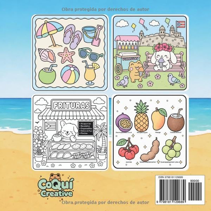 Cozy Boricua: Libro de Colorear Kawaii Inspirado en Puerto Rico | A Kawaii Coloring Book Inspired by Puerto Rico (Spanish Edition)